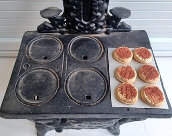 Antique Miniature Cast Iron Crescent Stove: Salesman Sample, 1900s - Main Image