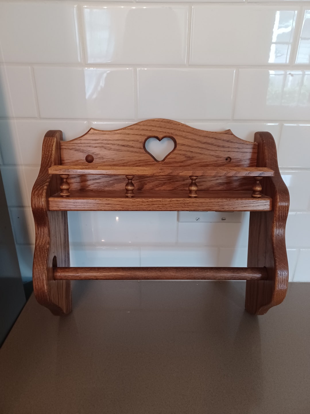 Vintage Wooden Paper Towel Holder Spice Rack Pennsylvania Etsy