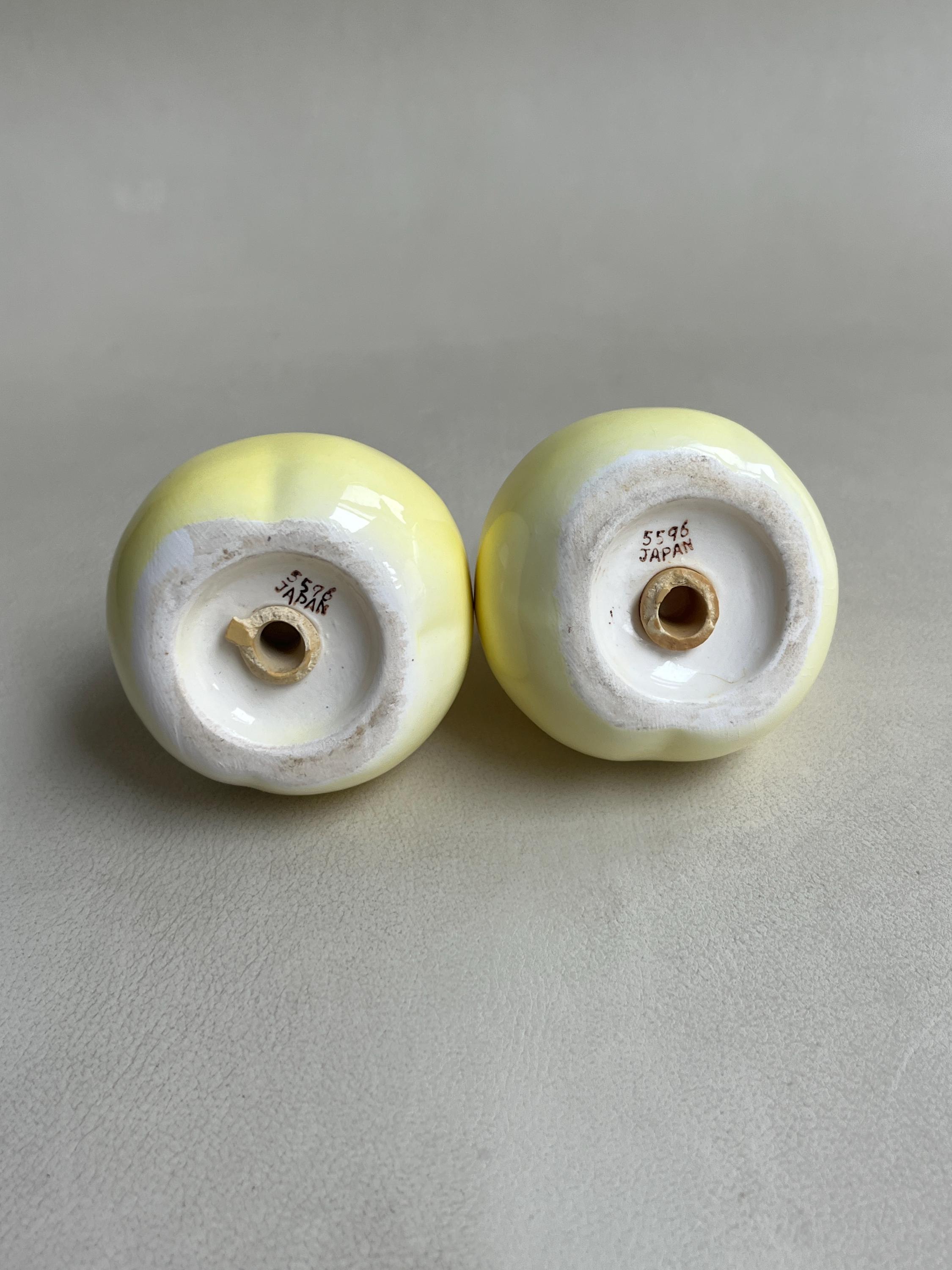 Vintage Yellow Pear Salt and Pepper Shakers - Made in Japan - 5596