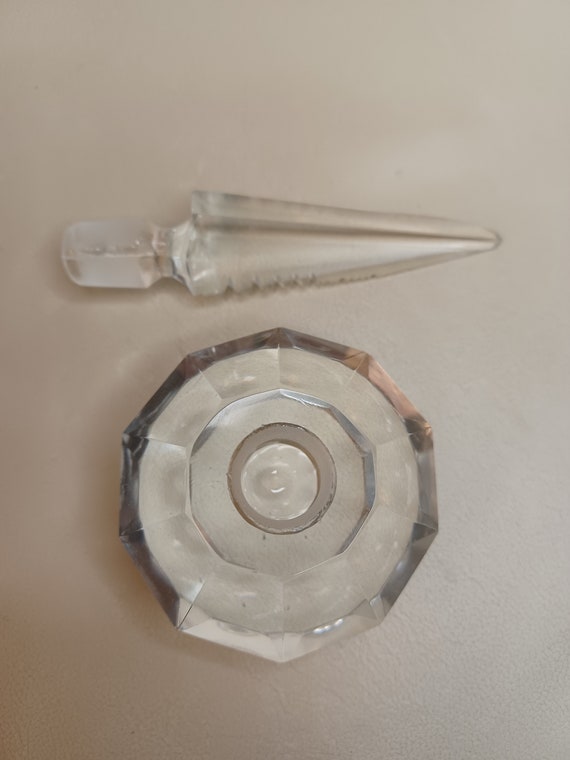 Vintage Hoya Crystal Pagoda Perfume Bottle With P… - image 3