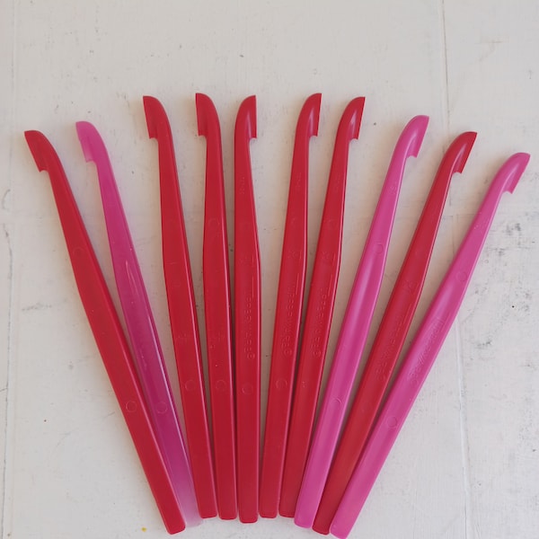 Vintage Pink and Red Tupperware Citrus Peelers