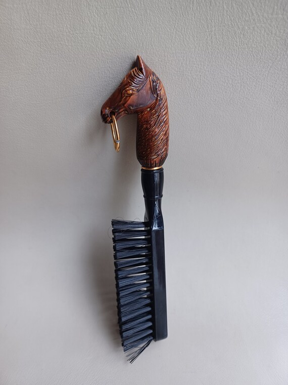 Vintage Hanging Horse Head Shoe Brush - Equestria… - image 7