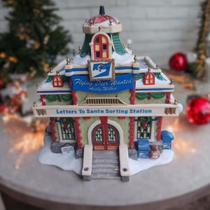 Departamento 56 Série Pólo Norte Cartas para a Estação de Classificação do Papai Noel Decoração da Aldeia de Férias de Natal