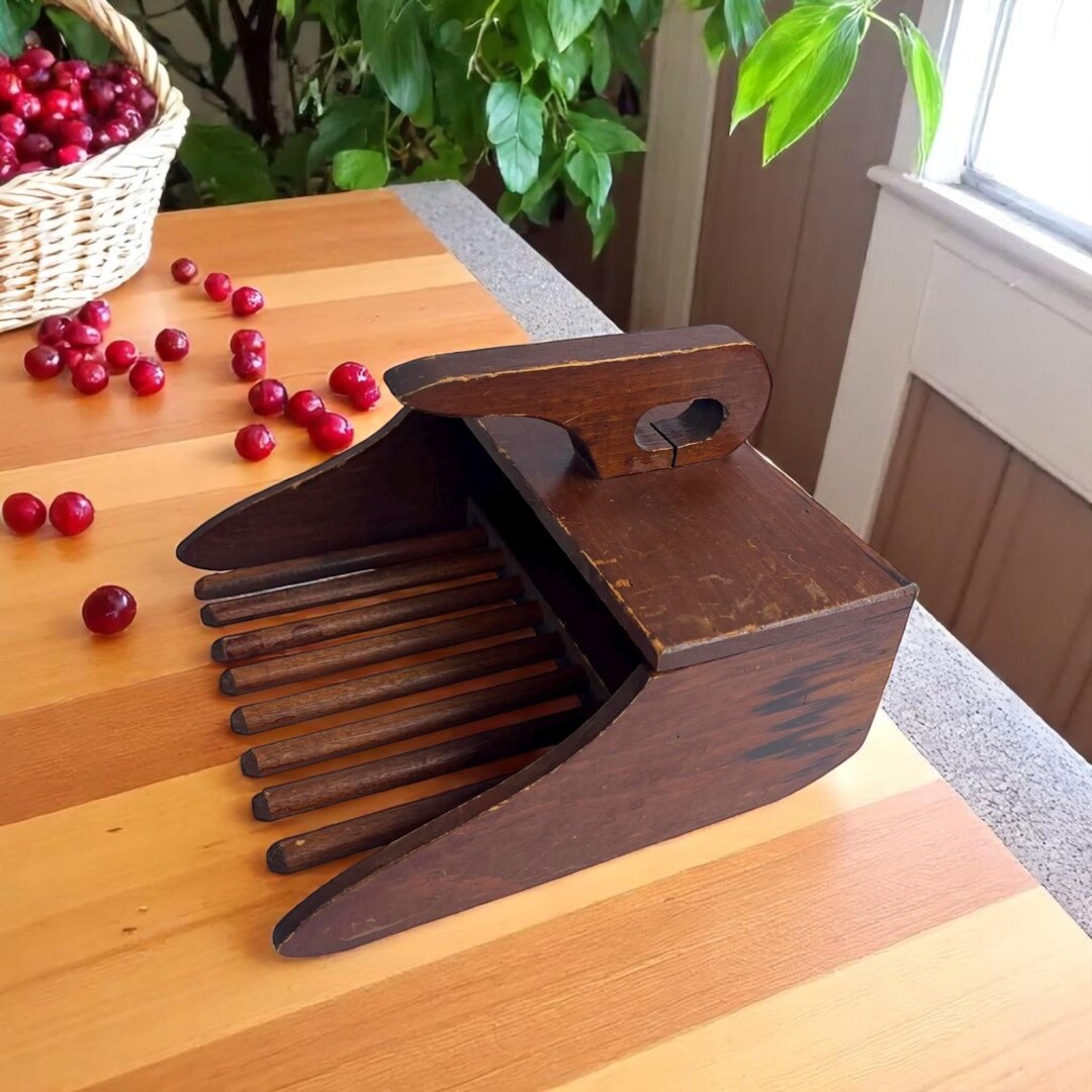 Antique Wooden Cranberry Rake – Rustic Harvest Tool, Primitive ...