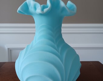 青色陶器花瓶 亀裂模様 中国製手作り青白磁装飾ひび割れ陶器花瓶傘立て - 中国 ブルーと