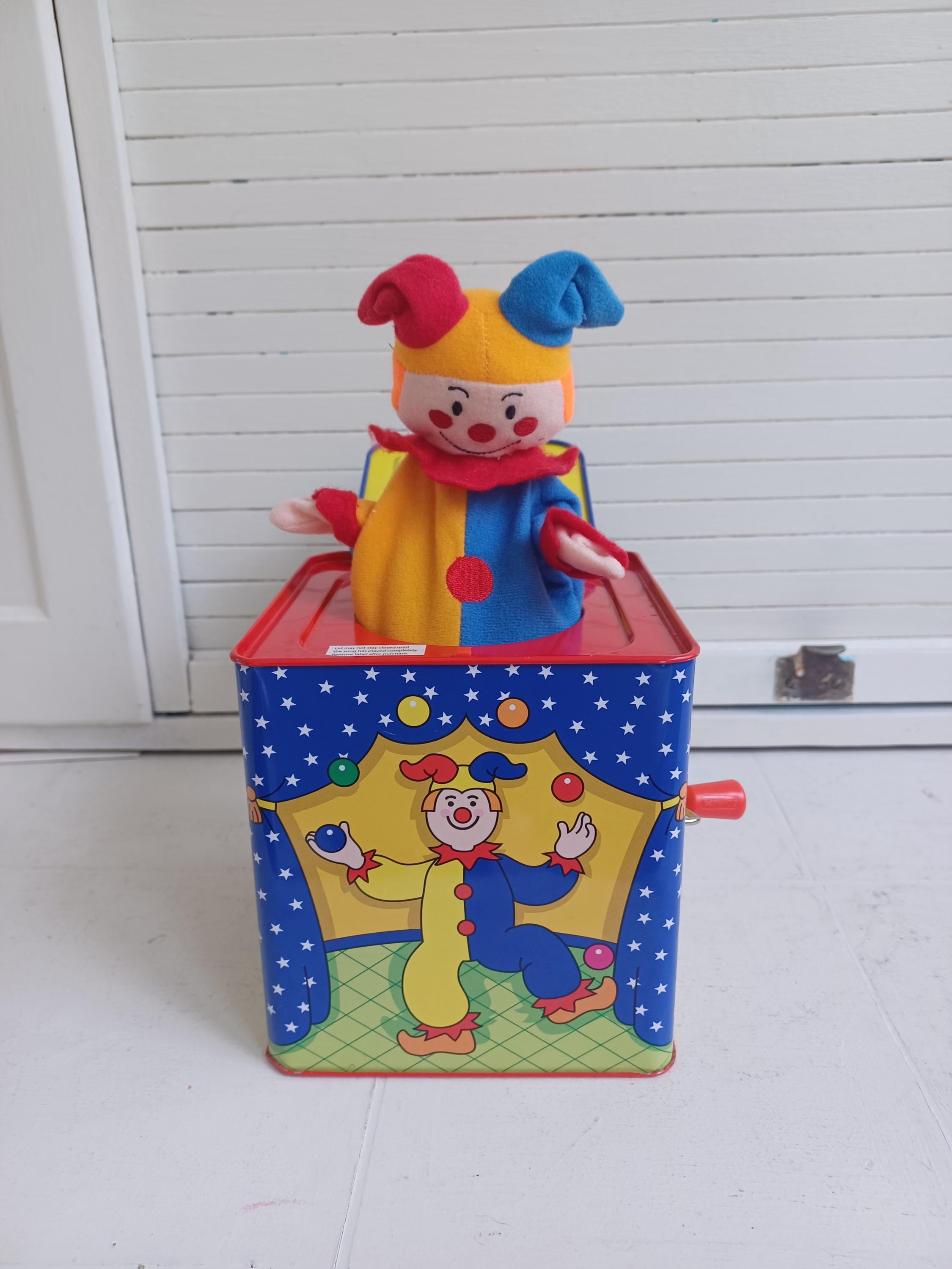 Vintage Schylling Jack in the Box Childhood Toy Music Box Crank