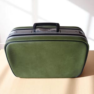 Valigia morbida vintage Jetliner verde avocado - Borsa da viaggio retrò da 16"