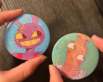 TADC Jax and Kinger || HOLO 2.25 & 1.25 inch Button Pins