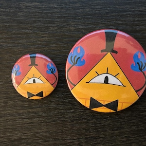 Bill Cipher Button Pins