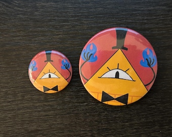 Bill Cipher Button Pins