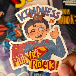 Kindness is Punk Rock || 3.2 Inch holographic waterproof sticker decal