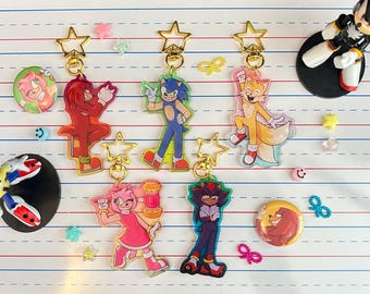 SONIC character Acrylic Keychains!