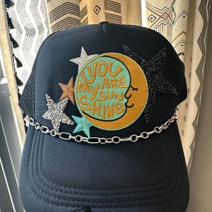 You Are My Sunshine Trucker Patch Hat, Iron on Patches, Cowgirl Trucker Hat, Women’s Trucker Hat