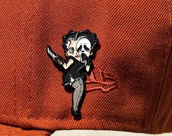 Betty Boop Horror Spooky LBD Halloween Enamel Pin V2 Valentines Galentines