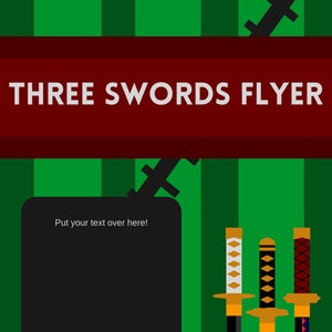 Editable One Piece Flyers - Simple Anime Flyer - Canva Template - Etsy