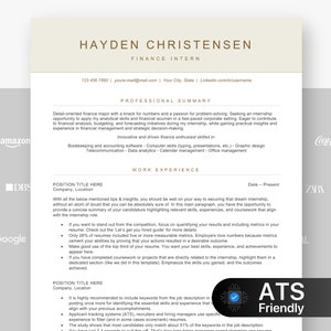 ATS Friendly Resume Template for Google Docs, Word and Pages Resume, ATS Compatible Resume Template, Professional Executive Resume Template