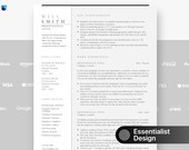 Modern Resume Template for Google Docs, Word and Apple Pages Resume, 1-3 Page Resume & Cover Letter Template, CV Template, Minimalist Resume