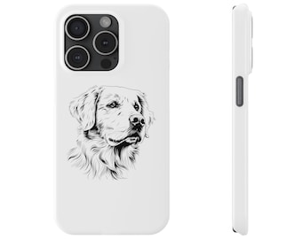 Golden Retriever iPhone Hülle Hundeliebhaber Geschenk Weiß Schlankes, leichtes Design mit einzigartiger bedruckbarer Abdeckung für stilvolle Geräteschutz Hundehülle