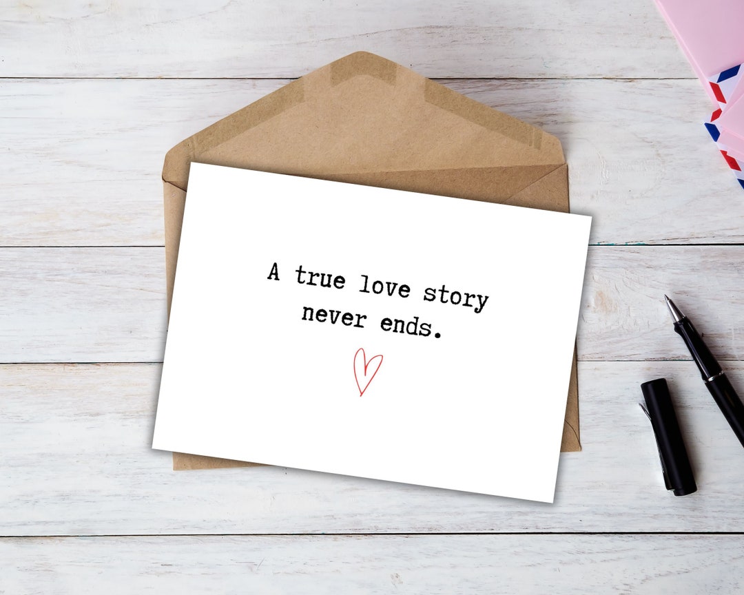 Printable Love Quote Card Instant Download 7x5 Inch, A True Love Story ...