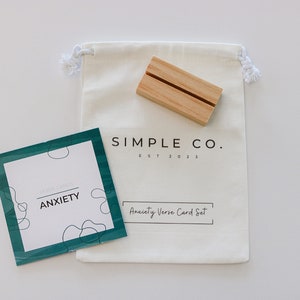 Juego de tarjetas con versículos sobre la ansiedad