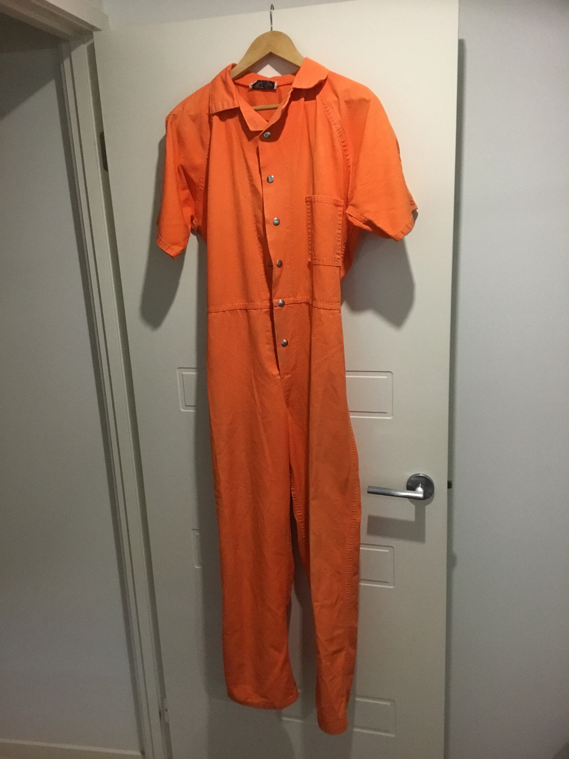 Prison Jail Inmate Jumpsuit, Orange Coveralls, Halloween Costume,  Customizable! | eBay