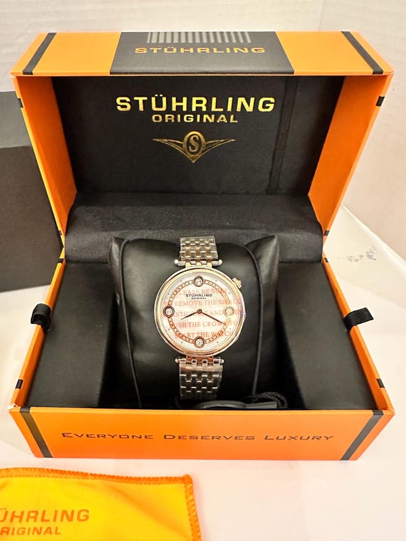 New in box Stuhrling original rose gold women’s watch Stuhrling Garland Women main image 3