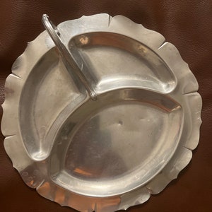 Early American 1930’s Federal Solid Pewter Candy & Nut Dish