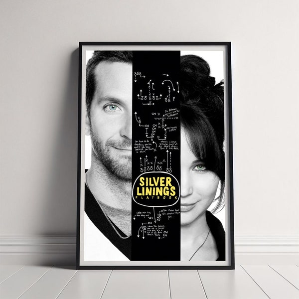 Silver Linings Playbook Movie Poster, High Quality Canvas Poster Printing,Classic Classic Movie Wall Art for Room Decor