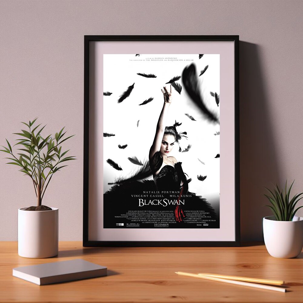 Black Swan Movie Poster, Canvas Poster Printing, Classic Movie Wall Art ...