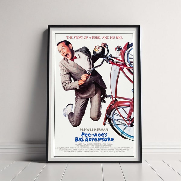 Pee-wee's Big Adventure Movie Poster, Canvas Poster Printing, Classic Movie Wall Art for Room Decor, Unique Gift Idea