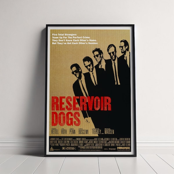 Reservoir Dogs Movie Poster, Canvas Poster Printing, Classic Movie Wall Art for Room Decor, Unique Gift Idea