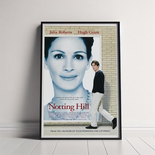 Notting hill Movie Poster, Canvas Poster Printing, Classic Movie Wall Art for Room Decor, Unique Gift Idea