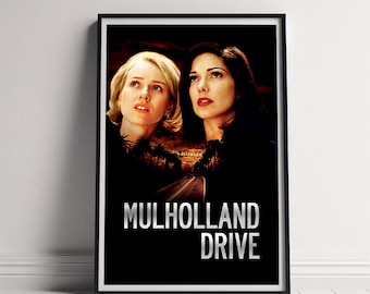 Affiche de film Mulholland Drive, impression d'affiche sur toile, oeuvre d'art murale de film classique pour décoration de chambre, idée cadeau unique