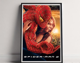 Spider-Man 2 Movie Poster, Canvas Poster Printing, Classic Movie Wall Art for Room Decor, Unique Gift Idea