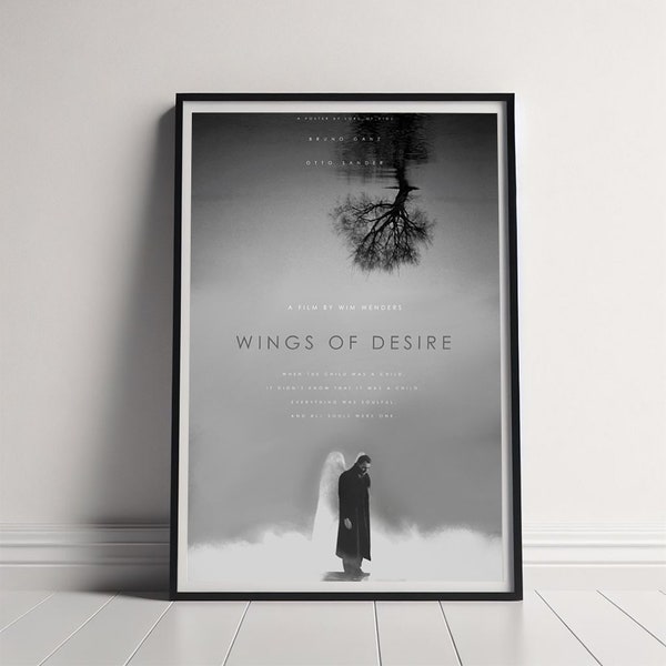 Wings of Desire Movie Poster, Canvas Poster Printing, Classic Movie Wall Art for Room Decor, Unique Gift Idea