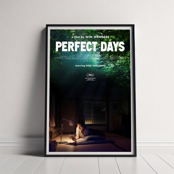 Perfect Days Movie Poster, Leinwand Poster Druck, Klassische Film Wandkunst für Raumdekor, Einzigartige Geschenkidee