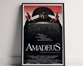 Amadeus Movie Poster, Canvas Poster Printing, Classic Movie Wall Art for Room Decor, Unique Gift Idea