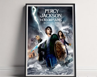 Percy Jackson & the Olympians The Lightning Thief Movie Poster, High Quality Canvas Poster Printing, Classic Movie Wall Art for Room Decor