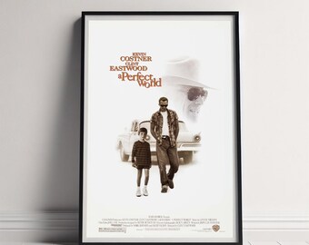 A Perfect World Movie Poster, Canvas Poster Printing, Classic Movie Wall Art for Room Decor, Unique Gift Idea