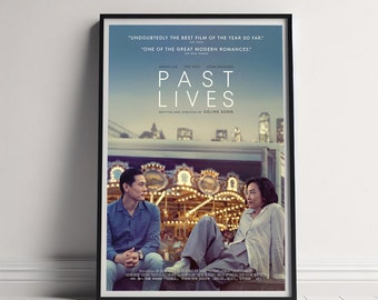 Past Lives Movie Poster, Leinwand Poster Druck, Klassische Film Wandkunst für Raumdekor, Einzigartige Geschenkidee