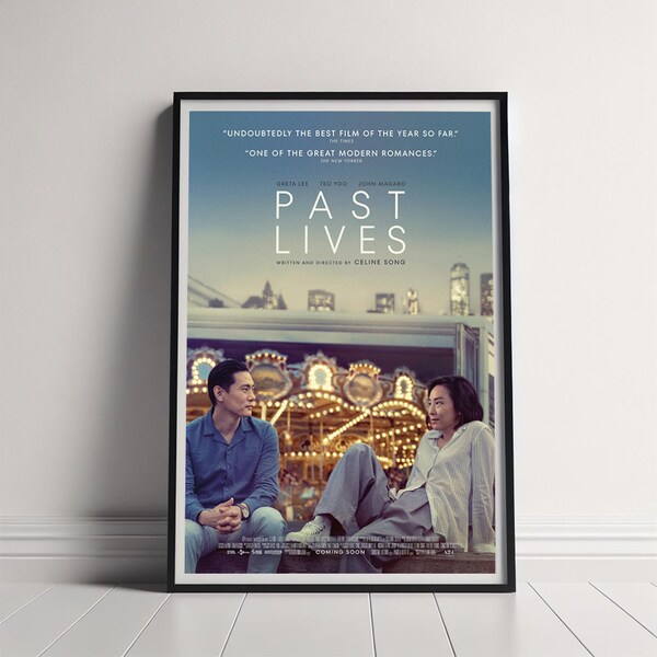 Past Lives Movie Poster, Canvas Poster Printing, Classic Movie Wall Art for Room Decor, Unique Gift Idea