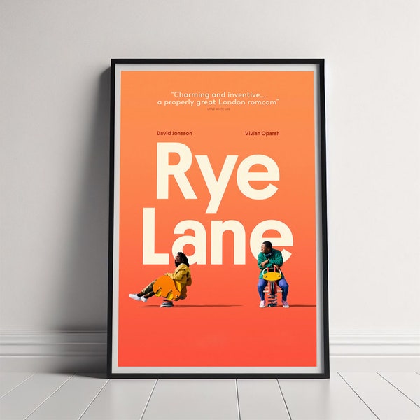 Rye Lane Movie Poster, Leinwand Poster Druck, Klassische Film Wandkunst für Raumdekor, Einzigartige Geschenkidee