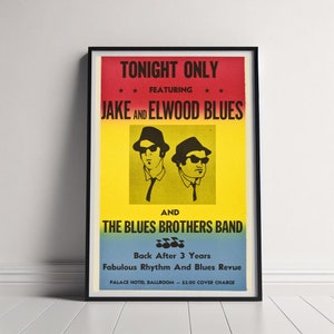 The Blues Brothers Movie Poster, Canvas Poster Printing, Classic Movie Wall Art for Room Decor, Unique Gift Idea