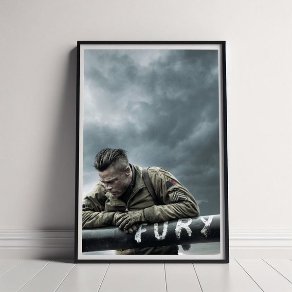 Fury Movie Poster, Canvas Poster Printing, Classic Movie Wall Art for Room Decor, Unique Gift Idea