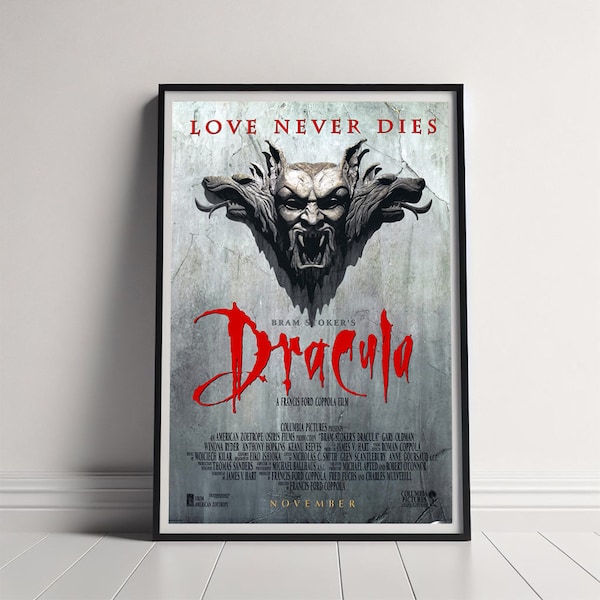 Dracula Movie Poster, Canvas Poster Printing, Classic Movie Wall Art for Room Decor, Unique Gift Idea