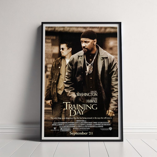 Training Day Movie Poster, Canvas Poster Printing, Classic Movie Wall Art for Room Decor, Unique Gift Idea