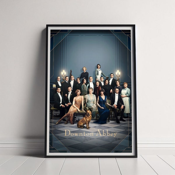 Downton Abbey Movie Poster, Canvas Poster Printing, Classic Movie Wall Art for Room Decor, Unique Gift Idea
