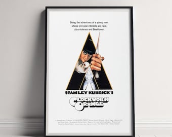 A Clockwork Orange Movie Poster, Canvas Poster Printing, Classic Movie Wall Art for Room Decor, Unique Gift Idea