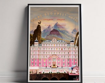 Affiche de film The Grand Budapest Hotel, impression d'affiche sur toile, oeuvre d'art murale de film classique pour décoration de chambre, idée cadeau unique