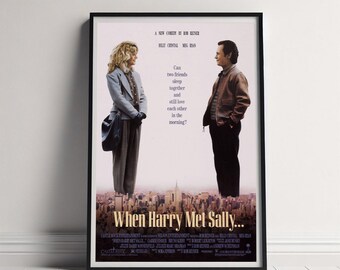 When Harry Met Sally Movie Poster, Canvas Poster Printing, Classic Movie Wall Art for Room Decor, Unique Gift Idea